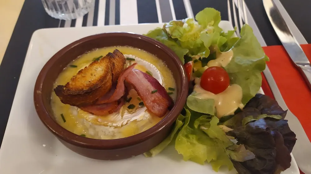 Camembert Roti Et Son Lard Fumé